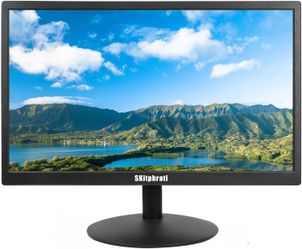 SKitphrati 17 inch PC Monitor LED Monitor 1440x900, 60HZ, 5Ms, 16:10, Viewing Angle 95°(Horizontal),TN Panel, VESA Wall Mountable, VGA & HDMI Port, Bl