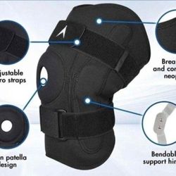 Hinged Knee Brace - Breathable Compression Support for ACL, MCL, Meniscus Tear, Arthritis - Adjustable Open Patella Knee Protector Stabilizer - Sports