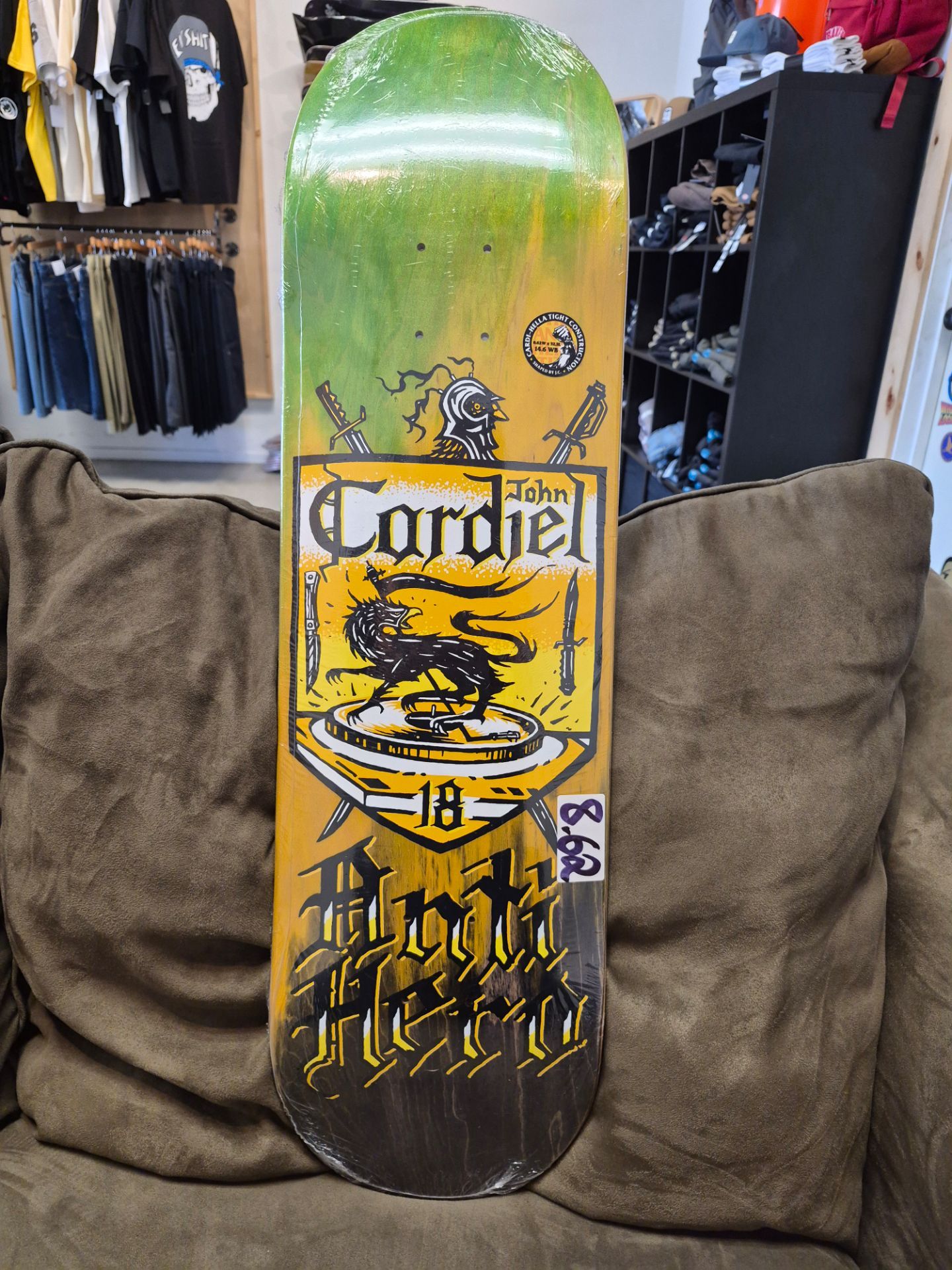 ANTI HERO CARDIEL deck 8.6, 14.62 wb.