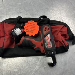 96091 Used 12v Milwaukee 3/8” Lith-ion Drill W/12V 16WH Battery & Carry Bag No Charger 567362