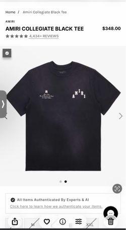 AMIRI COLLEGIATE BLACK TEE