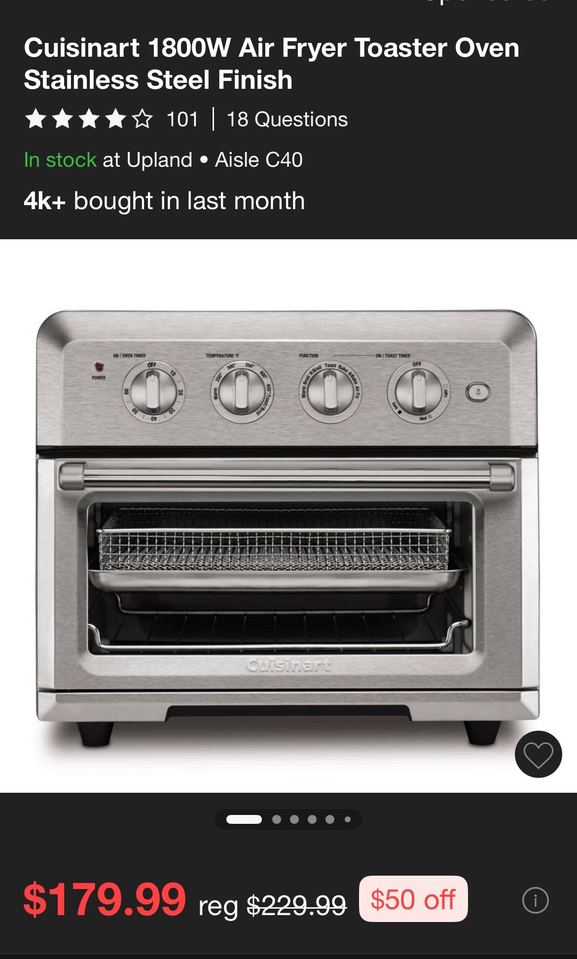 Cuisinart AirFryer Toaster Oven