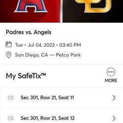 4th Of JULY PADRE GAME VS ANGELS