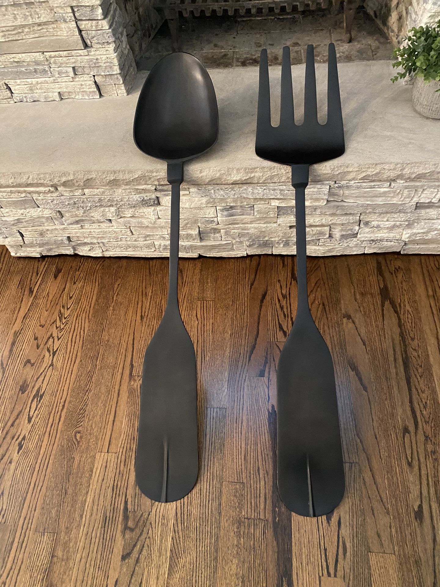 Pottery Barn Giant Fork and Spoon