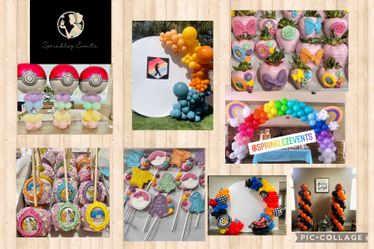 Desserts Treats Balloon Garlands Arch Columns Centerpieces Candy Bags Boxes