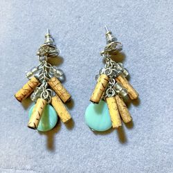 Stone/Wood Earrings