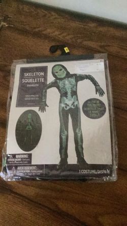 Halloween costume Glow in the dark Skeleton Brand new size 4 to 6