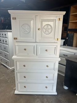 White Dresser rustic home