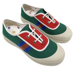 GUCCI WEB GREEN KID SNEAKERS 