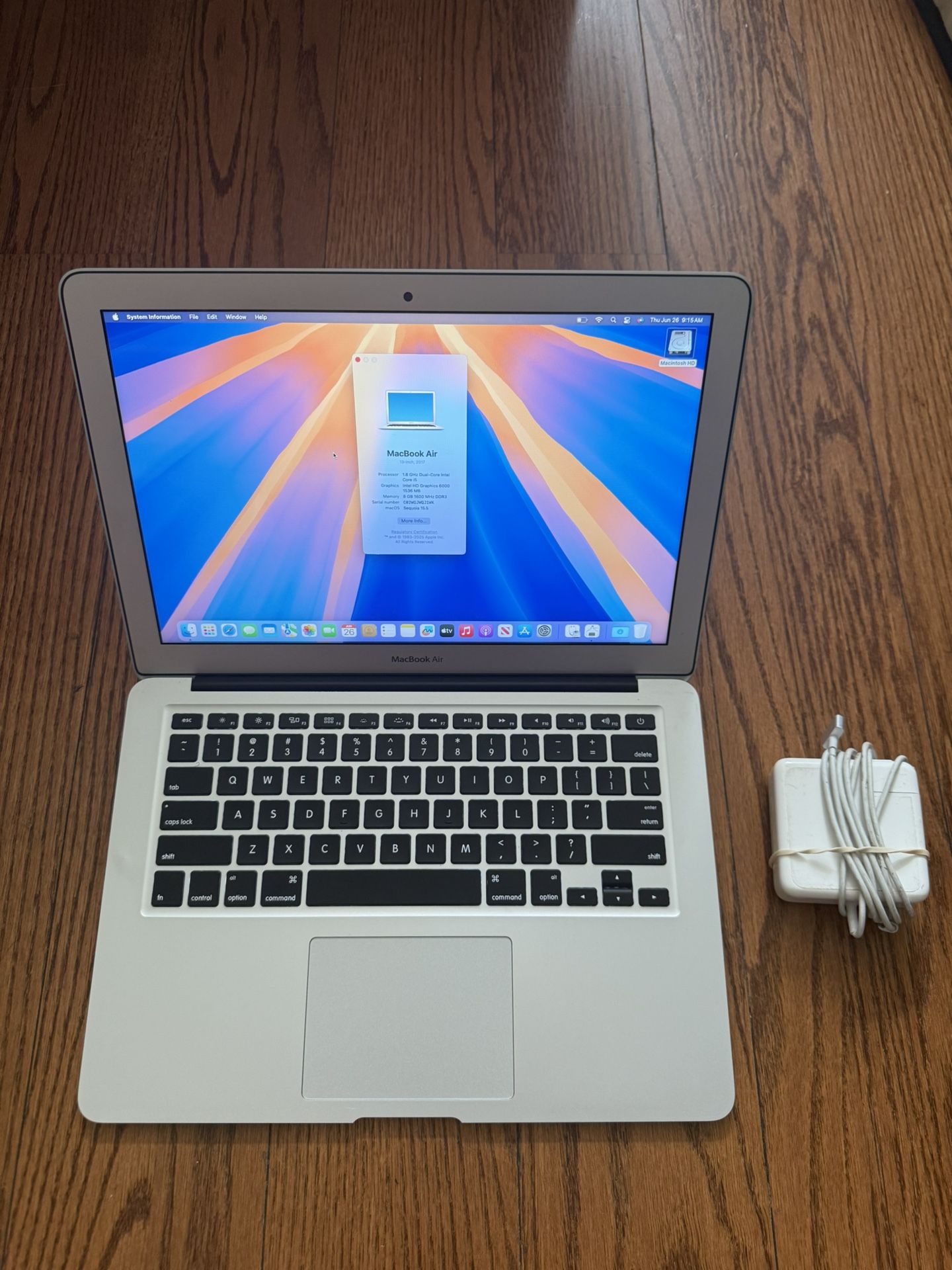 MacBook Air 13” 2017/8GB RAM/128GB SSD/Good Battery Cycle
