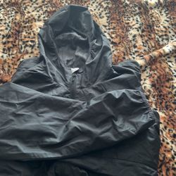 Large All Black Windbreaker