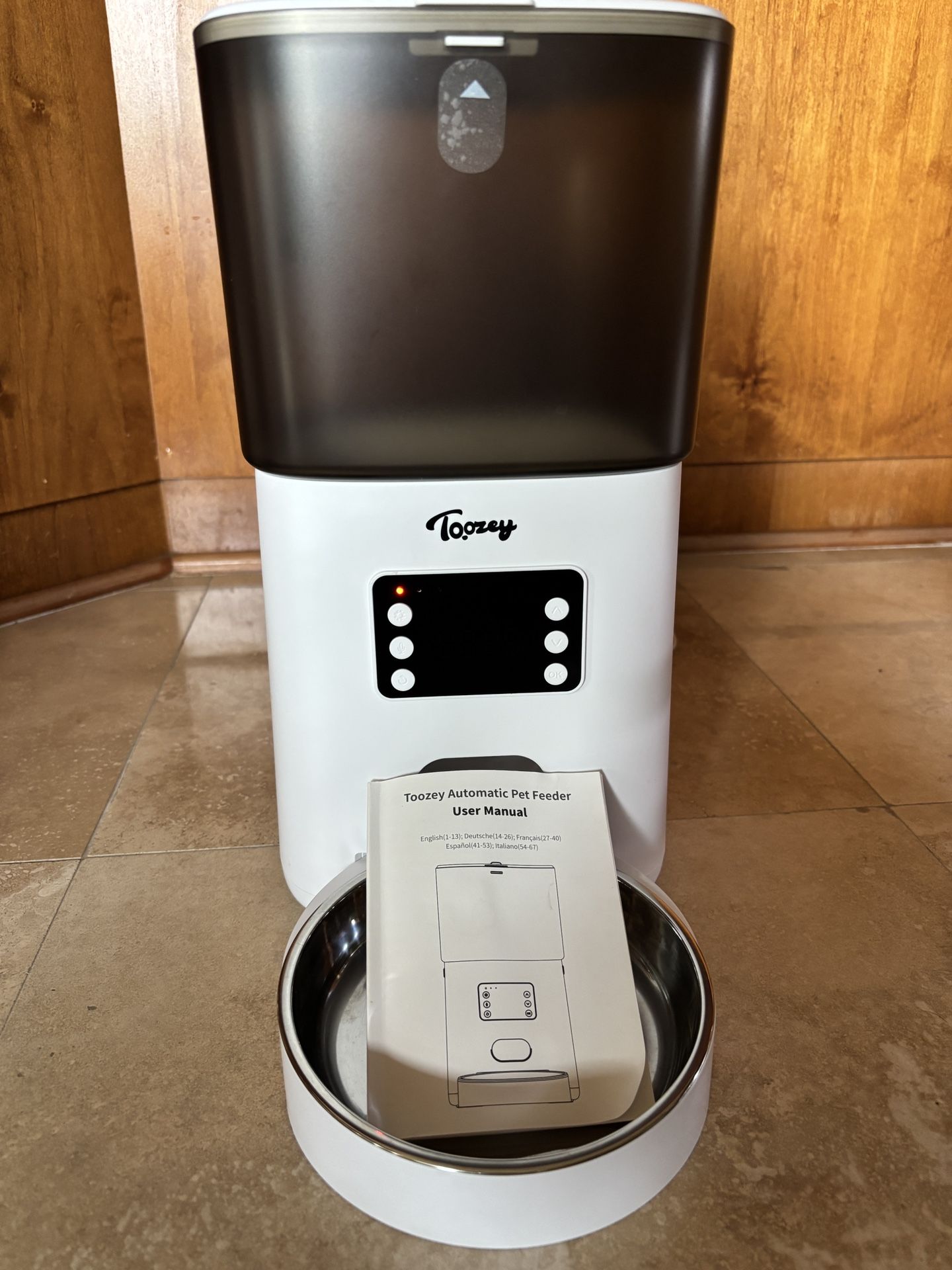 Toozey Automatic Pet Feeder & Petsafe Ceramic Water Fountain