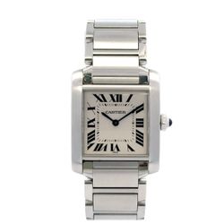 Cartier Tank Francaise Mid-Size Stainless Steel Quartz Silver Dial W51011Q3