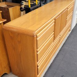 7 Drawer Oak Dresser