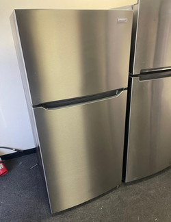 Frigidaire Top Freezer Fridge – Stainless, Glass Shelves