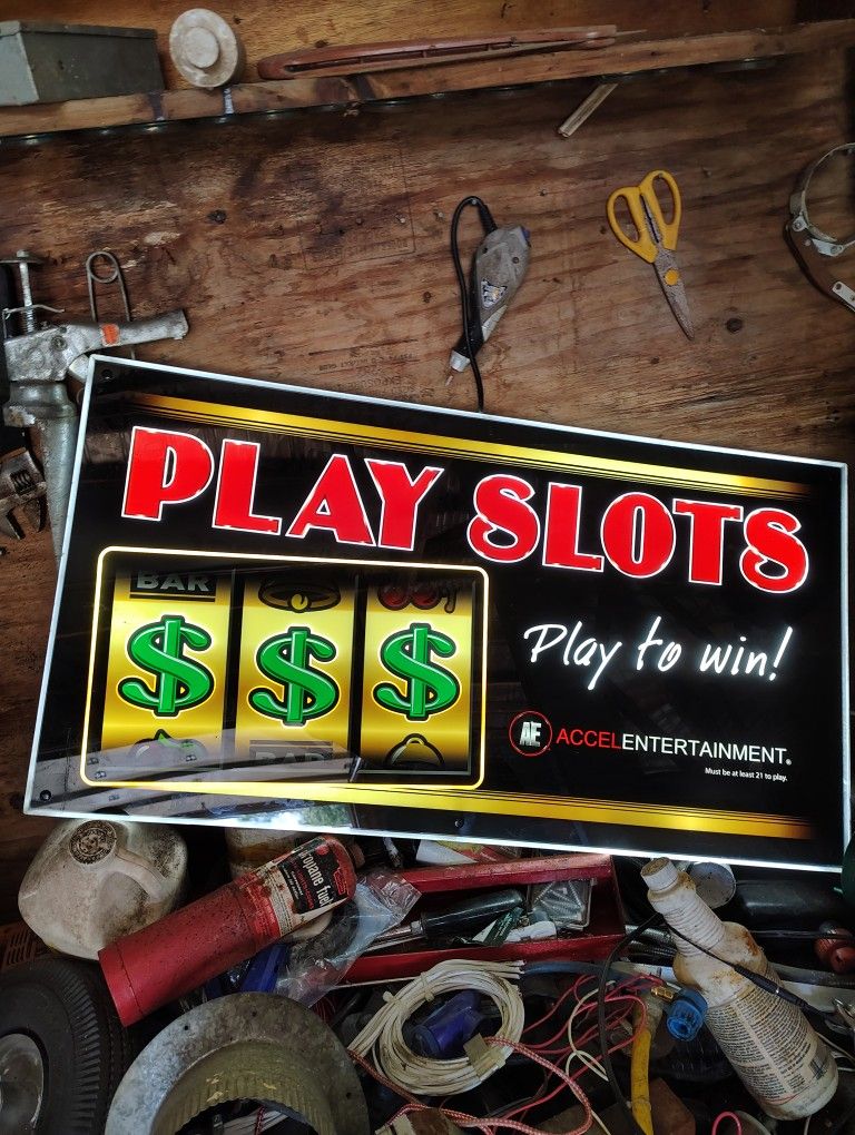 Brand New LED Play Slots Sign
