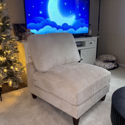 armless chair corduroy fabric