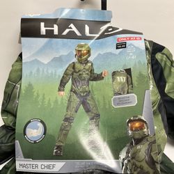 New Kids Halo Master Chief Size Medium Child 7-8 Halloween Costume