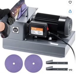 VEVOR Lawn Mower Blade Sharpener, 2/3HP 500W Lawnmower Blade Grinder with 7-inch Ceramic Grinding Wheel, Powerful Bench Mower Sharpening Machine for H