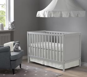 SUNDVIK Crib, white, 27 1/2x52 "