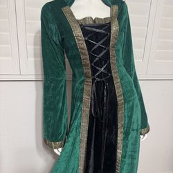 New xl green renaissance Princess Victorian dress costume gown goth long