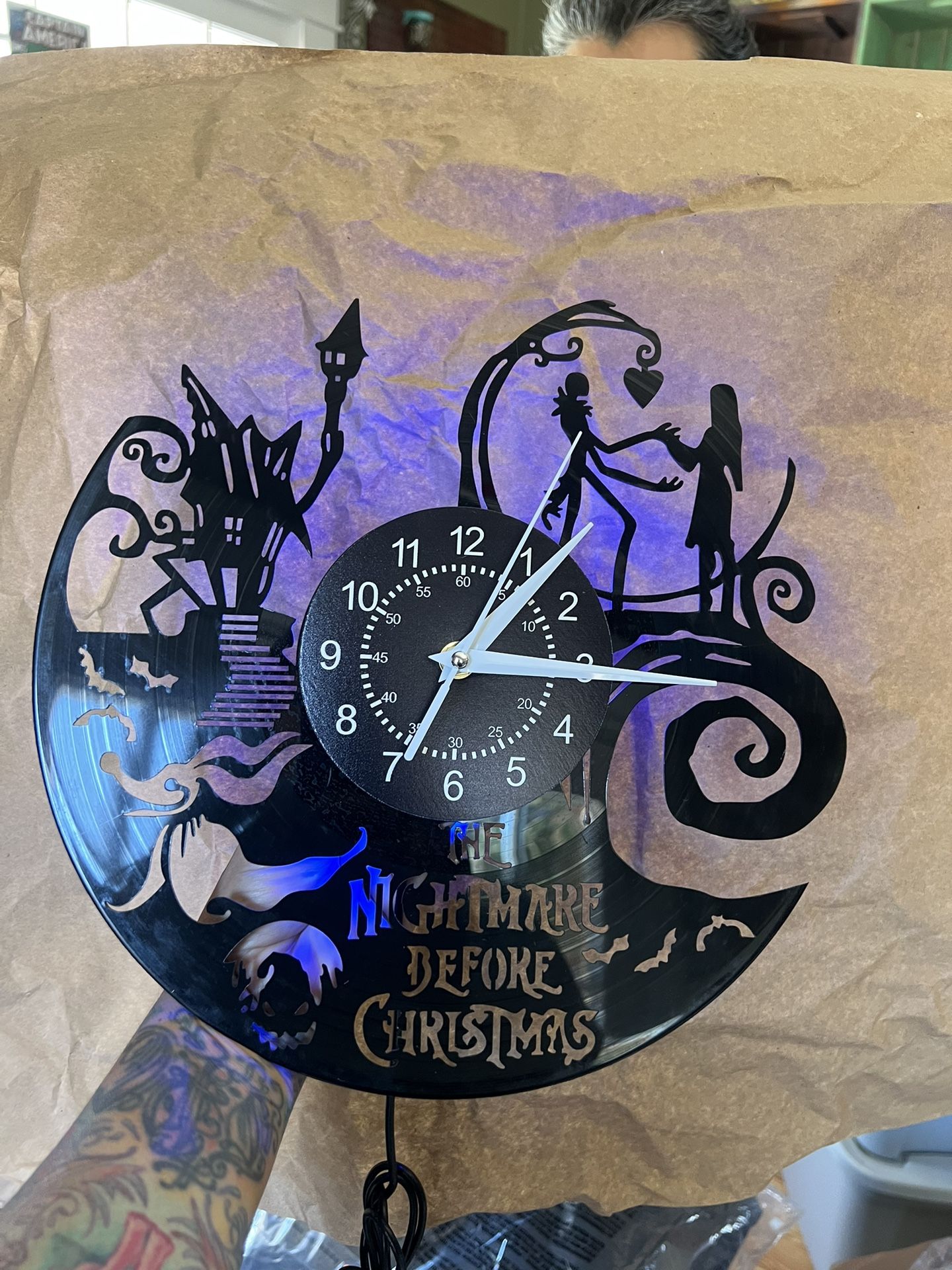 Nightmare Before Christmas Vinyl Clock
