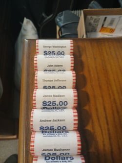 Presidential Dollar Coin Rolls 