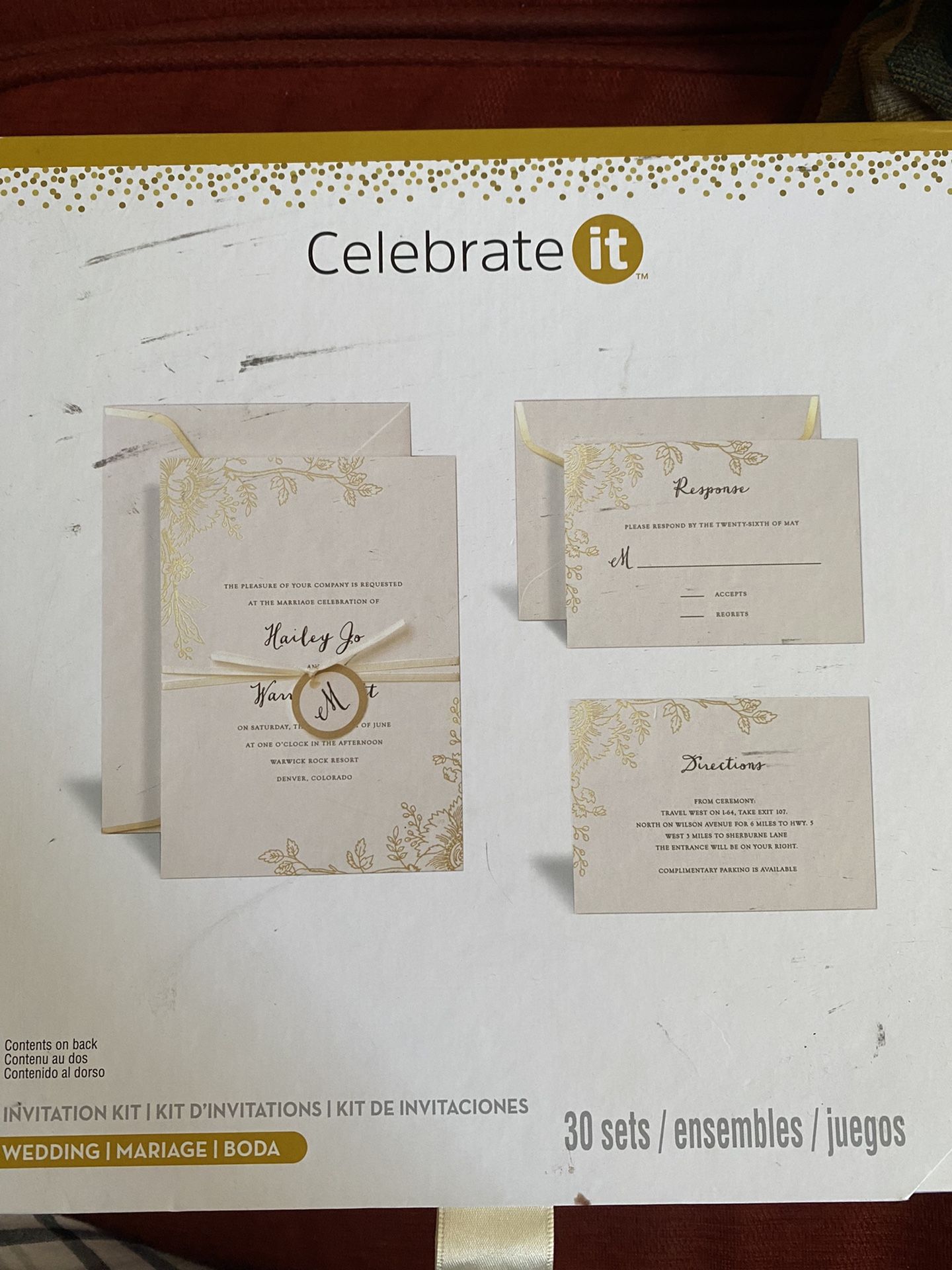 Wedding Invitation Kit 30 Set