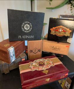 Lot of Empty Cigar Boxes for Crafts