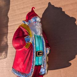 Large Glass Blown Santa Ornament 2