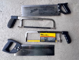 Set of Saws, 2 hacksaws and 2 backsaws