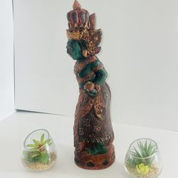 Wooden Sculpture Balinese Wood Statue. 