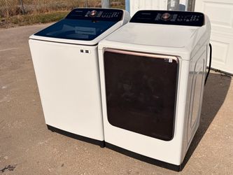 Samsung ivory washer and electric dryer