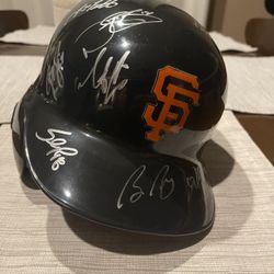 SF Giants Team Autographed Batting Helmet
