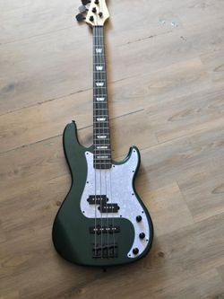 Bass Guitar and DJ Speakers