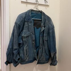 Free XL Leather Jacket "Denim” Look 