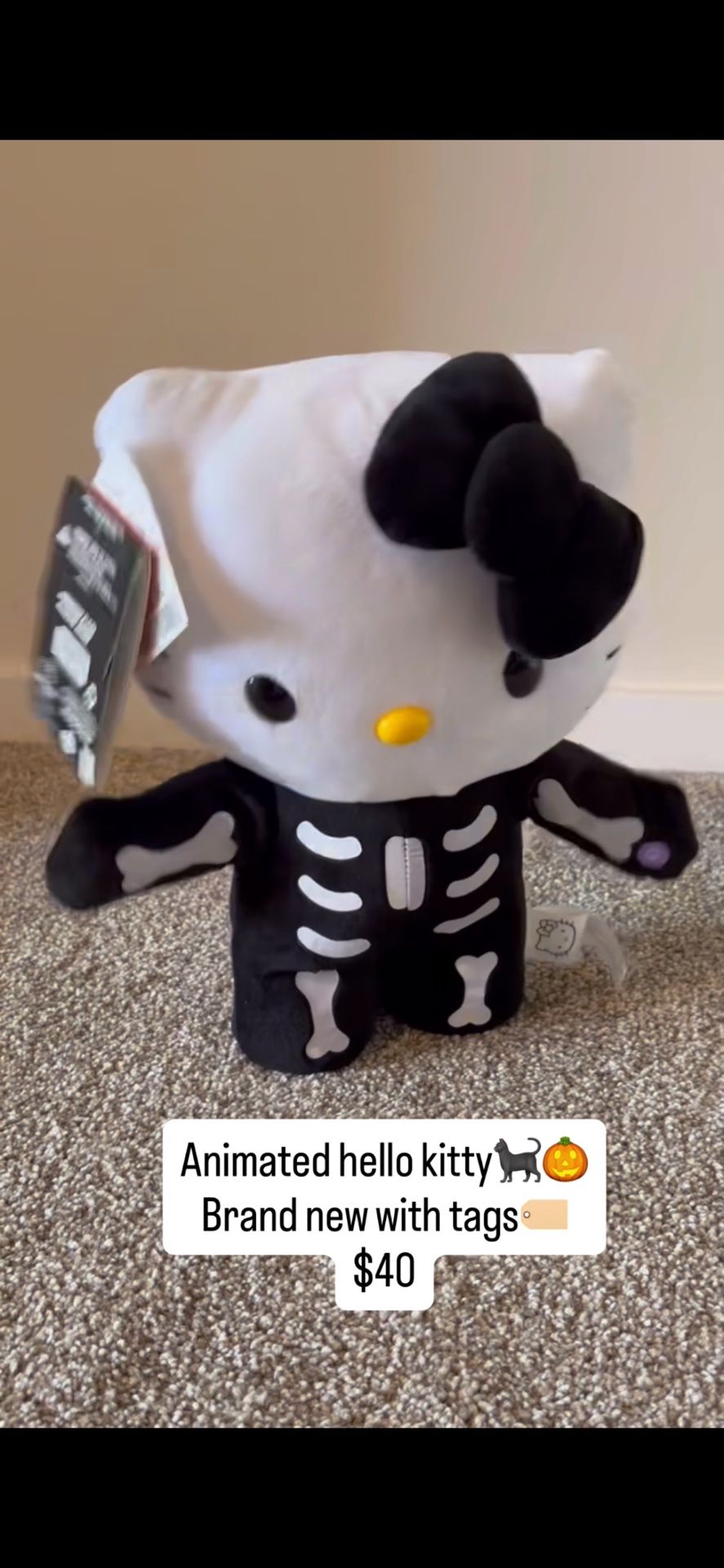 Hello Kitty Animated Stuffed Animal Brand New
