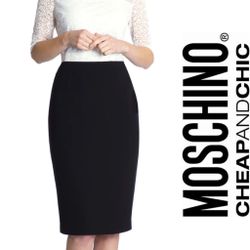 MOSCHINO Cheap And Chic Women Crepe Black Casual Skirt Size 6