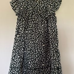 Animal Print Forest Green Dress Size M