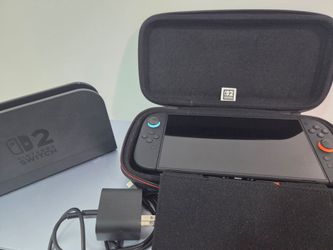 Nintendo Switch 2 Console Bundle w/ Dock, Charger, Joy-Cons & Mario Kart Carrying Case – Like New