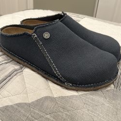 Birkenstock zermatt midnight canva clogs