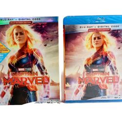 Captain Marvel: Blu-ray + Digital 2019 W/ Slipcover Brand New Factory Sealed 