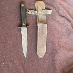 Hammer fixed blade knife, 5 inches Bowie blade