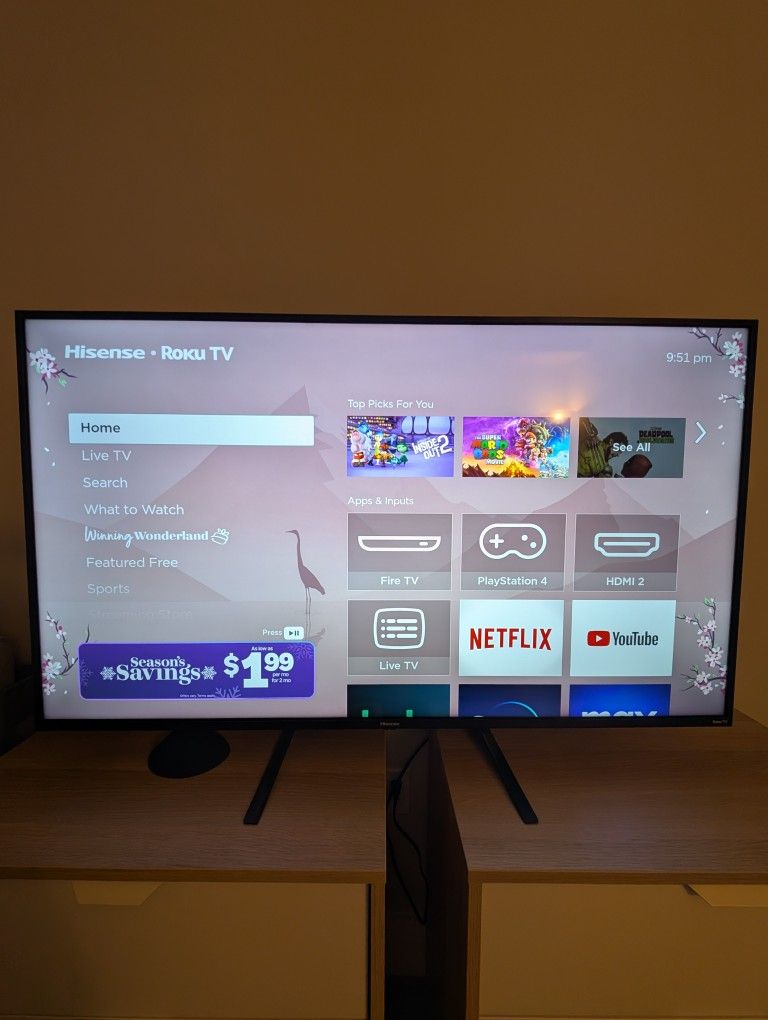 Hisense 55" LED LCD Roku Smart TV (55R6040F)