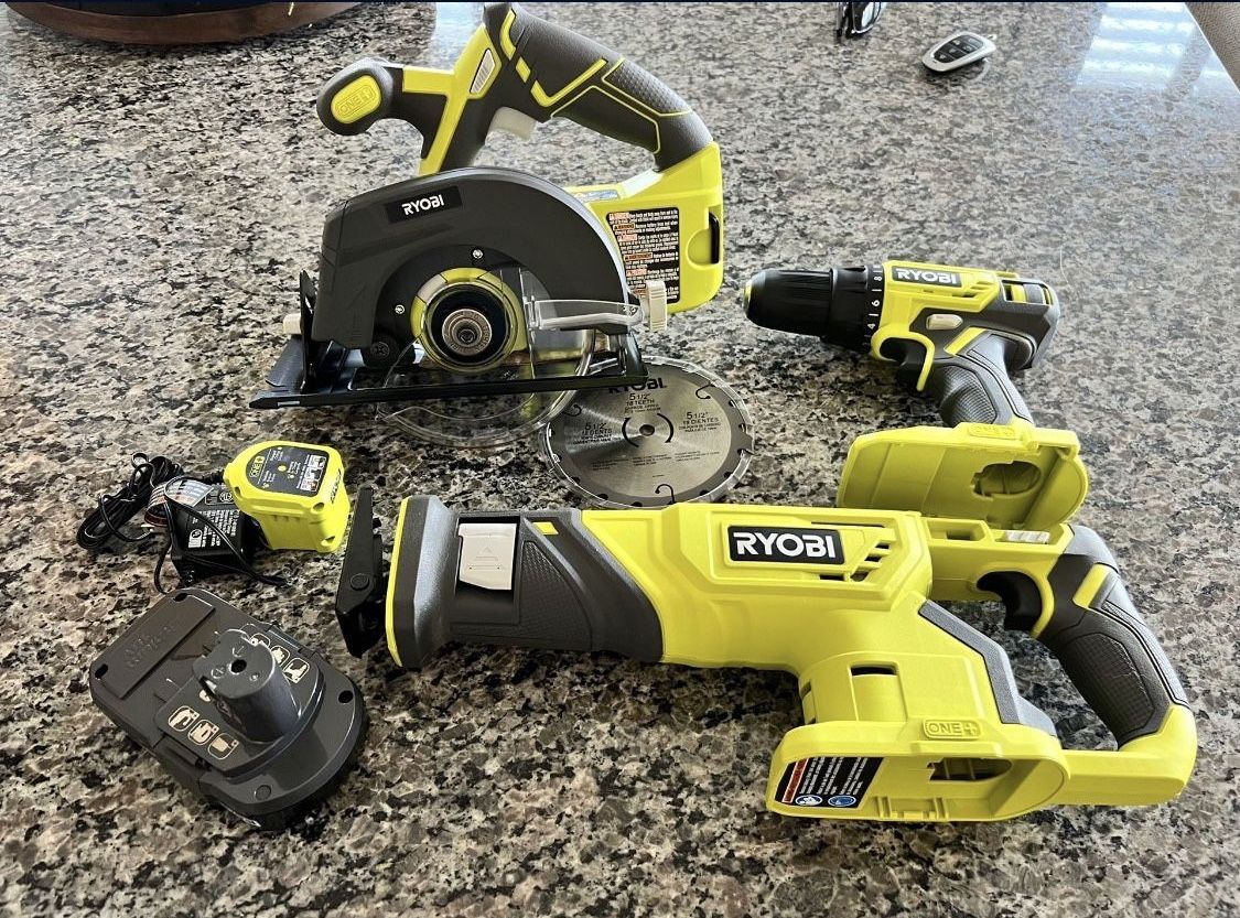 Tool Kit Drill And Circular Saw Combo Kit Ryobi 18V Drill And
