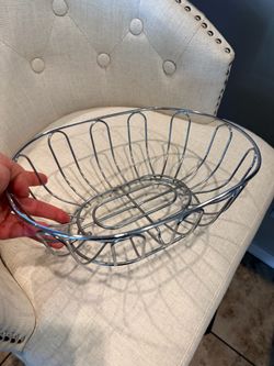 FREE - Chrome Wire Oval Fruit Basket