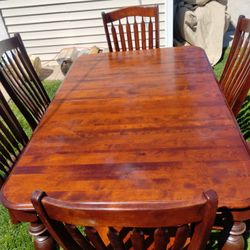 Nice Dining Table With Six Chairs With Extension