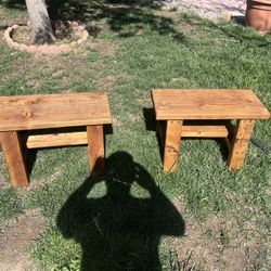 Two Taburets Of Wood
