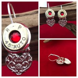 Recycled bullet earrings