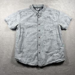 Vissla Coastal Print Men’s XL Short Sleeve Button Up Shirt #3E